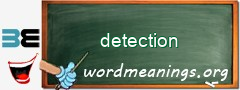 WordMeaning blackboard for detection